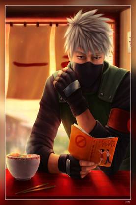 Hatake Kakashi Mask Ramen Naruto Matte Finish Poster Paper Print