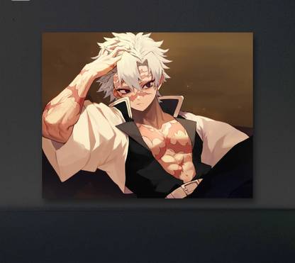 DEMON SLAYER I SANEMI SHINAZUGAWA - WIND HASHIRA I 300 GSM POSTER I A3 FRAME 3D Poster