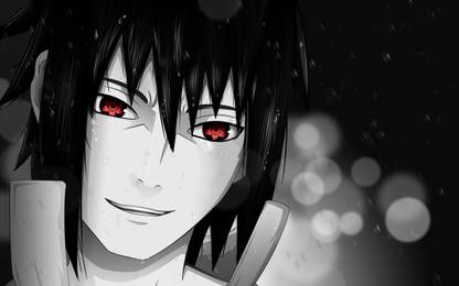 naruto uchiha sasuke naruto shippuden sharingan mangekyou sharingan face eyes close up Wall Poster Print on Art Paper 13x19 Inches Paper Print