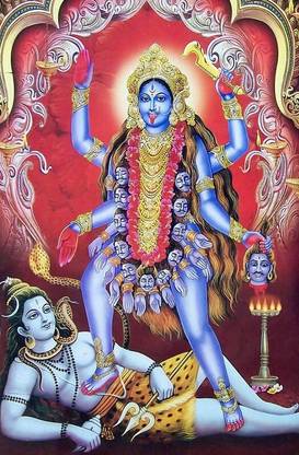 Poster Maa Kali Hinduism Pic sl481 (Wall Poster, 13x19 Inches, Matte, Multicolor) Fine Art Print