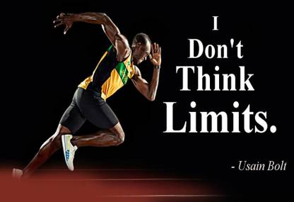 Usain Bolt Quotes (ii) Wall Poster Print on 13x19, Multicolor Paper Print