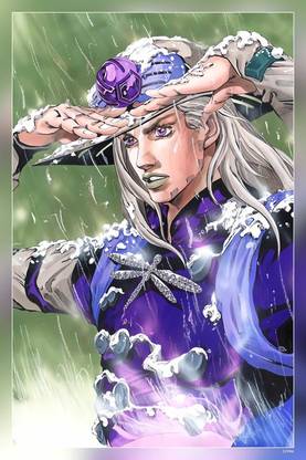 Anime Jojo'S Bizarre Adventure Gyro Zeppeli Matte Finish Poster Paper Print