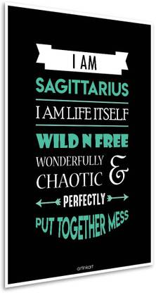 Poster-Sagittarius Quote Astrology Motivational Poster for Door Room Photographic Paper