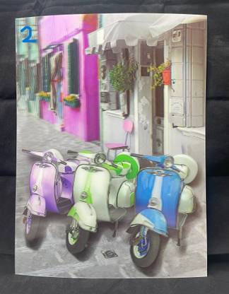 3D Holographic Posters Classic Scooter 3 3D Poster
