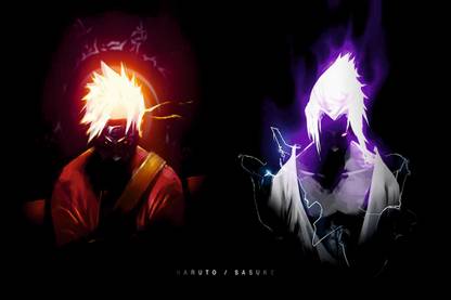 Team 7 Unleashed: Animated Naruto Wall Scroll: on 300gsm Best Quality Paper with Gloss Lamination (Unframed) With 3M Original Double Side Tape for Easily Stick Photographic Paper