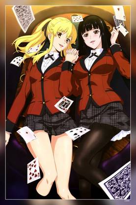 Anime Kakegurui Meari Saotome Yumeko Jabami Matte Finish Poster Paper Print