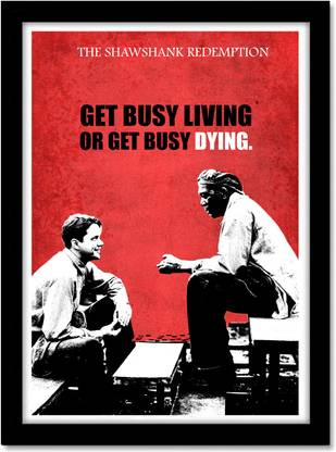 Shawshank Redemption Red framed Poster for Room & Office(10x13 inch,Framed) Paper Print