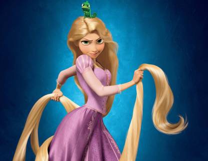 Poster W Tangled Movie Rapunzel Large Poster sl-9264 (Large Print, 36x24 Inches, Banner Media, Multicolor) Fine Art Print
