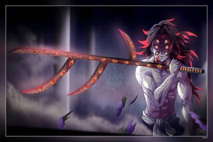 Demon Slayer Kimetsu No Yaiba Kokushibou Demon Slayer Matte Finish Poster P-12167 Paper Print