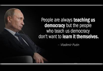 Poster Vladimir Putin Quotes sl-13943 (LARGE Poster, 36x24 Inches, Banner Media, Multicolor) Fine Art Print
