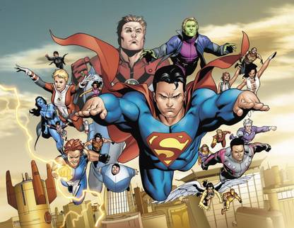 Comics Legion Of Super Heroes Superman HD Wallpaper Background Photographic Paper Wall Poster Print on Art Paper 13x19 Inches Paper Print