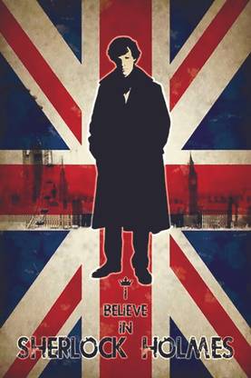 Elementary, My Dear Watson: Sherlock's Visual Odyssey:Printed by WK on 300gsm US Imported Paper with Gloss Lamination (Unframed) With 3M Orginal Double Side Tape for Easily Stick Photographic Paper