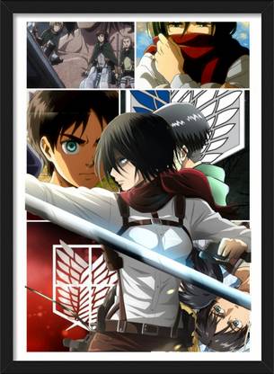 Mikasa Ackerman Framed | AOT Framed Poster | Anime Paper Print