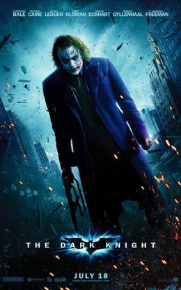 Poster Dark Knight (Joker) sl289 (Wall Poster, 13x19 Inches, Matte, Multicolor) Fine Art Print