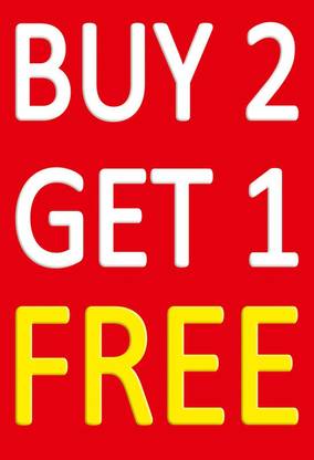 Poster Shop Restaurant Hotel Business Buy 2 Get 1 Free sl-13748 (LARGE Poster, 36x24 Inches, Banner Media, Multicolor) Fine Art Print