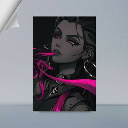 VIRGIN ART | REYNA AN VALORANT AGENT | DUELIST | VALORANT | GAME | 300 GSM A4 FRAMED POSTER FOR WALL Photographic Paper
