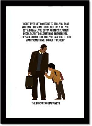The pursuit of happyness Movie poster for room and home decor, Movie posters for office Paper Print