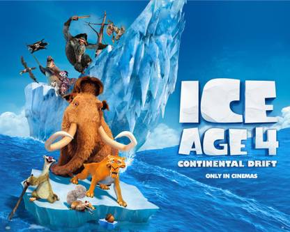 Poster Ice Age Continental Drift Ice Age Movie sl11869 (Large Poster, 36x24 Inches, Banner Media, Multicolor) Fine Art Print