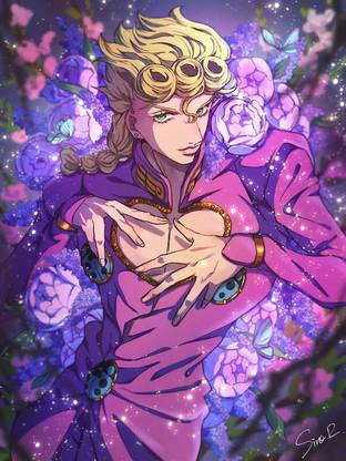 Jojo No Kimyou Na Bouken Giorno Giovanna Siroraku Matte Finish Poster Paper Print