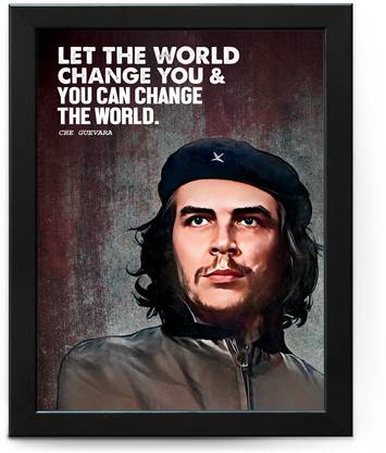 Che Guevara (Revolutionary) Inspirational and Motivational Quote Poster with Frame for Home and Offices Wall Décor, Pack of 01), Framed, Paper Print
