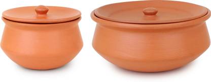 KSI Clay Dahi handi 1.7L and 700 ML Combo Handi 1 L