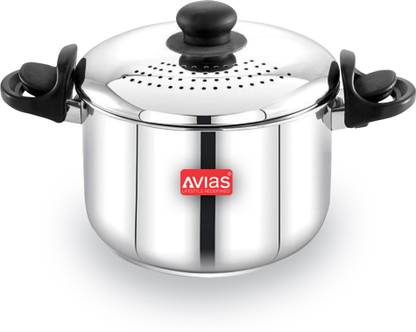 AVIAS Cookware Pasta, Noodle Strainer Pot 3.7 L ढक्कन के साथ