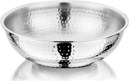 NIRLON Hammered Triply Stainless Steel Cookware Deep Tasla/Kadai 20cm Tasla 1.5 L capacity 20 cm diameter