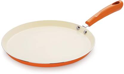 NIRLON NIRLON Ceramic Induction Dosa Tawa, 26Cm, Orange Tawa 26 cm diameter