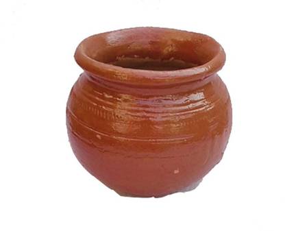 MiiArt Matka for Water Store,Kalash(size-18X18cm,Medium)(Material-Soil)1 Pcs Handi 1.5 L