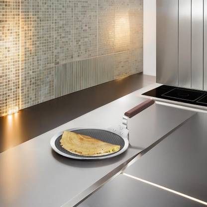 Hawkins Dosa Tava, Triply Stainless Steel Shielded Nonstick, Honeycomb (NSDT28) Tawa 28 cm diameter