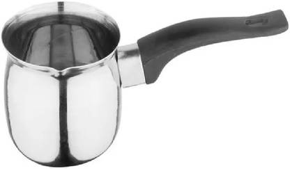 Dynore Stainless Steel Milk/Coffee/Tea Warmer With Bakelite Handle 360 ml Pot 9 cm diameter 0.36 L capacity