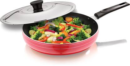 BartanJi Non-Stick Fry Pan, Scratch Resistant & Metal Spoon Friendly Sturdy Handles Pan Fry Pan 24 cm diameter 0 L capacity