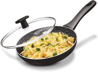 MILTON Pro Cook Granito Induction Fry Pan With Lid, 24 Cm Fry Pan 24 cm diameter with Lid 1.8 L capacity