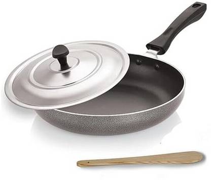 HM EVOTEK Non Stick Fry Pan, PFAS-Free, Dishwasher Safe, Fry Pan with Lid & Spatula K04 Non-Stick Coated Cookware Set