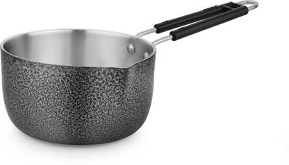 SPC Wrought Aluminium Antique Sauce Pan, Tea Pan, Milk Pan Heavy Guage Sauce Pan 16 cm diameter 1 L capacity