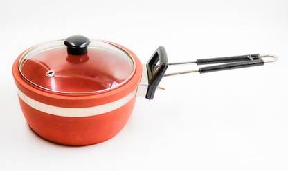 CAVE DECOR Cave Decor Terracotta Sauce and Milk Pan Milk Pan 18 cm diameter with Lid 1.5 L capacity