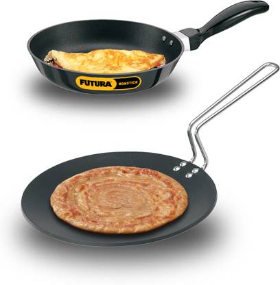 Hawkins Futura 2 Pieces Cookware Set 5 - Tava and Frying Combo (NSET5) NA Pan 26 cm diameter 1 L capacity