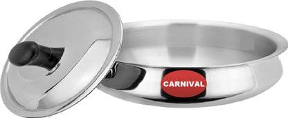 CARNIVAL Aluminium Classic Model Urli/Biryani Pot/Pot Pan With Stainless Steel Lid Pot 28 cm diameter 3.5 L capacity with Lid