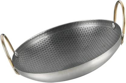 Yopple Non-Stick Honeycomb Steel Soup Pot with Golden Ear Wok Wok 2 L capacity 26 cm diameter