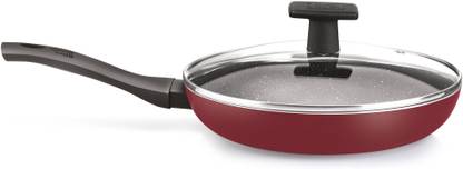 TREO La Culinaire Granito Induction Fry Pan With Lid Flat Pan 26 cm diameter with Lid 0 L capacity