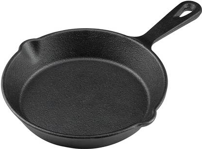 Bawarchi Cast iron pan Tadka Pan 15 cm diameter 0.5 L capacity