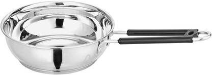 KARFE Stainless Steel Fry Pan, Induction Frying Pan, Small Frying Pan 20cm, Silver Fry Pan 20 cm diameter 1 L capacity