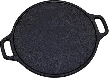 GOLDCAST Dosa Tawa 12 Inch Pre-Seasoned Cast Iron Skillet 100% Toxin-free Tawa 30 cm diameter