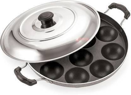 NEHAAL 12 Cavities Non Stick Appam Patra with Lid and Side Handle/ kulipaniyaram pan nonstick/ appe/ aapee ka sacha/ panniyaram kadai/ Paniyarrakal/Paniyaram/Appam Pan/Appam Maker/Pan Cake/guntapongadalu pan/appam kadai/Ponganal Maker/idali Maker/idali Pan kadai/litti maker/unniyappam chatti non stick/ unniyappam chatti Paniarakkal with Lid Paniarakkal with Lid 0.5 L capacity 23 cm diameter (Aluminium, Non-stick) Paniarakkal with Lid 1 L capacity 23 cm diameter
