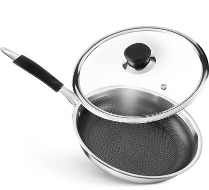 Durapan Non-Stick Triply Fry Pan with SafeHEX™ Technology – Induction Compatible Fry Pan 26 cm diameter with Lid 2.2 L capacity