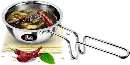 MILTON Pro Cook Triply, Silver Tadka Pan 12 cm diameter 0.37 L capacity