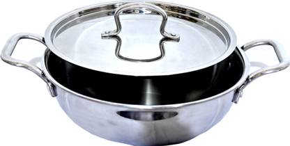 Yadav Craft Rajhans Crfat Kadhai 22 cm diameter with Lid 2 L capacity