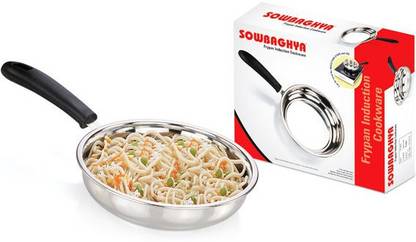 Sowbaghya Base Stainless Steel Fry Pan 22 cm diameter 0 L capacity