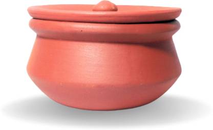 Five Star Terracotta Clay Cooking Pots with lid | Mitti Dahi , 750 ML, Handi 0.75 L with Lid
