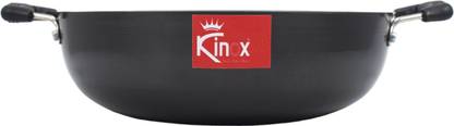 Kinox Natural Hard Anodised Kadhai/work Kadhai 24 cm diameter 2.5 L capacity